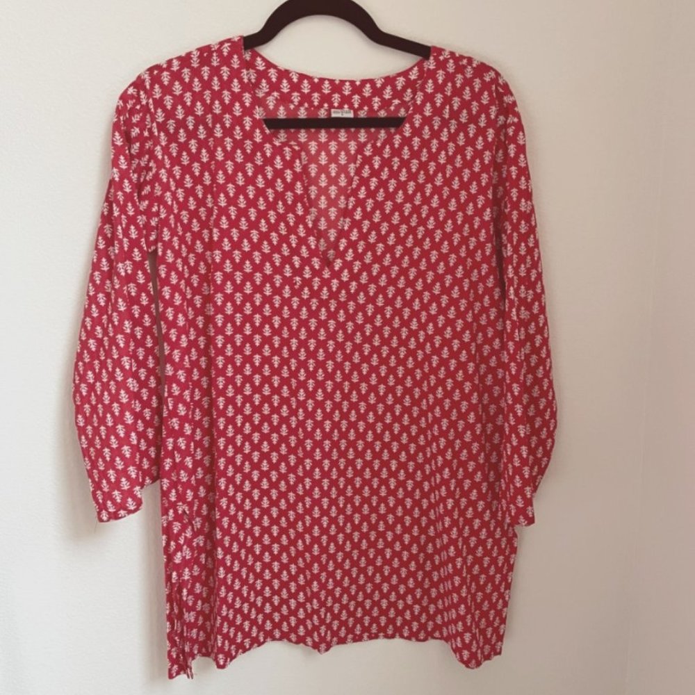 Block Print Cotton Tunic Made in India Size Small